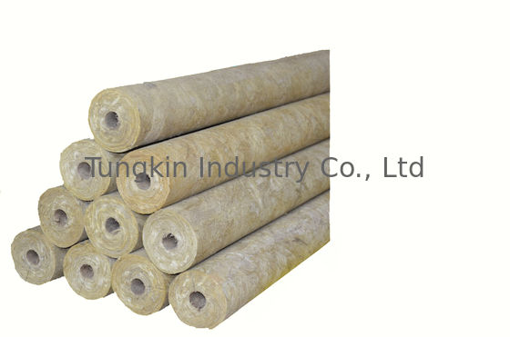 High Temp Pipe Insulation stonewool Soundproof , Rigid stonewool Pipe Cover