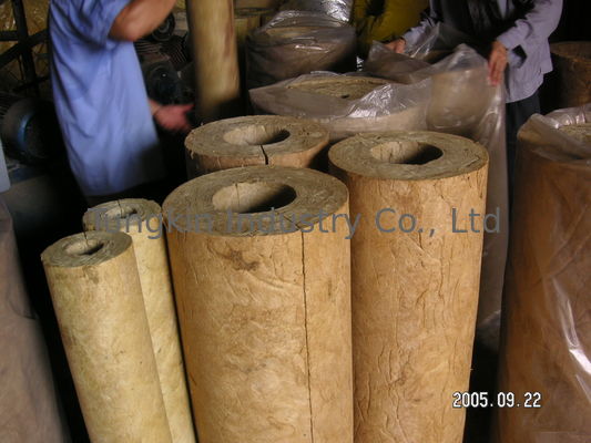 Light Weight stonewool Pipe Insulation For Hot / Cold Pipe Lines