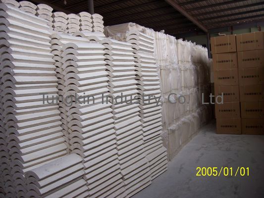 White Calcium Silicate Pipe Cover Insulation 650ºC For Power Plant