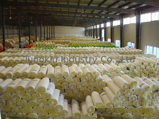Sound Proofing FSK Glass Wool Blanket Insulation , Yellow Fiberglass Blanket