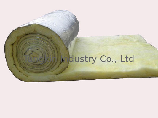 Yellow Glass Wool Thermal Insulation Blanket With Aluminum Foil Face