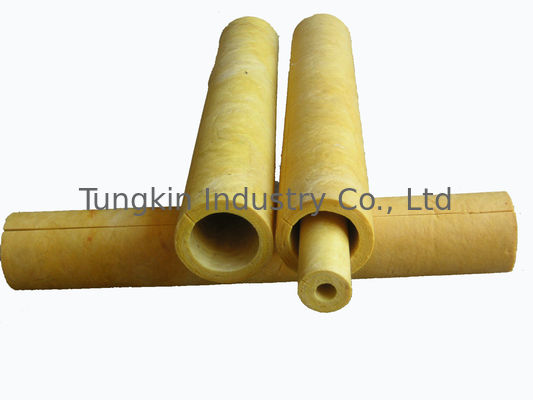 High Temperature Glass Wool Pipe Insulation For Construction , Fire Retardant