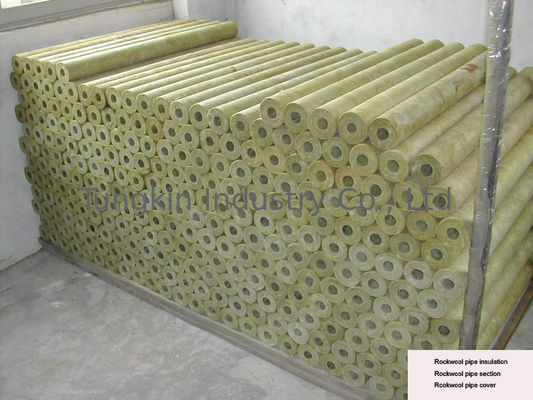Rigid stonewool Pipe Insulation , stonewool Pipe Section 22 - 529 mm Dia