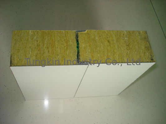 Yellow 100mm stonewool Insulation Board Fire Resistant For Steel Sandwich Panel